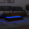 Stolik kawowy z oświetleniem LED, stare drewno, 90x50x40 cm