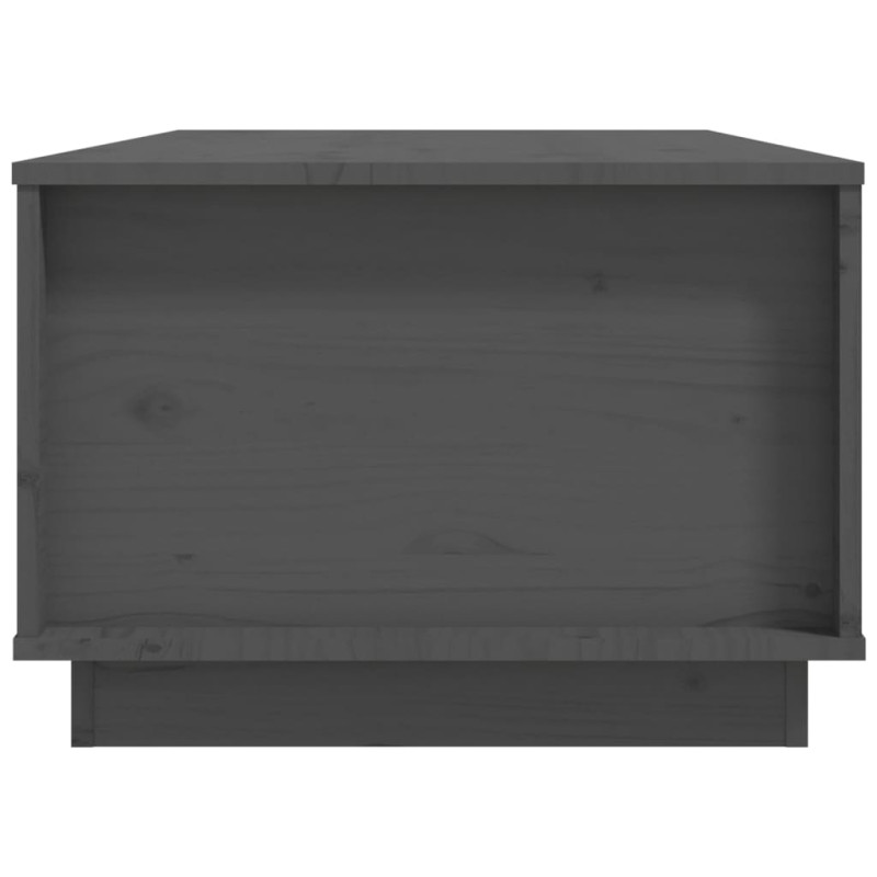 Stolik kawowy, szary, 100x50x35 cm, lite drewno sosnowe