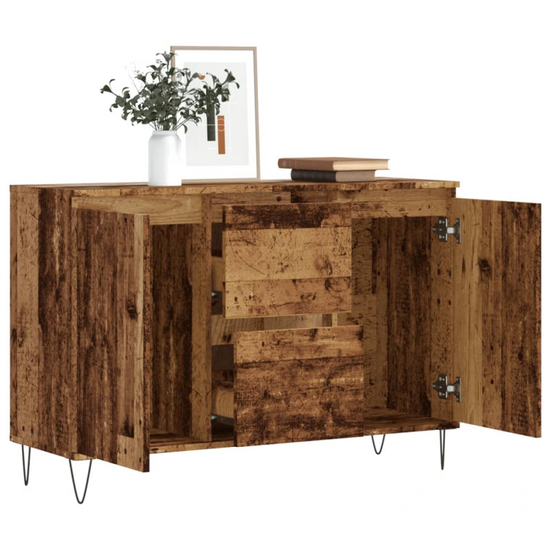 Szafka, stare drewno, 104x35x70 cm, materiał drewnopochodny