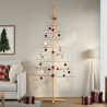 Drewniana choinka do udekorowania, 210 cm, lite drewno sosnowe
