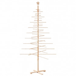 Drewniana choinka do udekorowania, 210 cm, lite drewno sosnowe