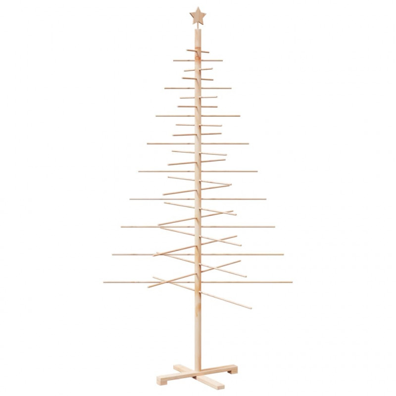 Drewniana choinka do udekorowania, 210 cm, lite drewno sosnowe
