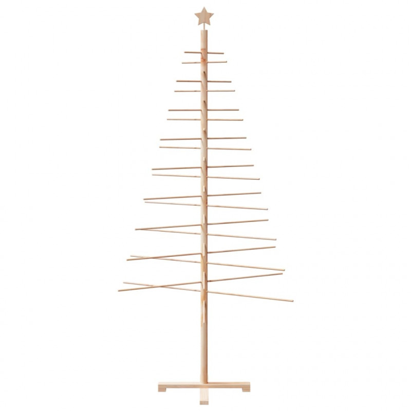 Drewniana choinka do udekorowania, 210 cm, lite drewno sosnowe