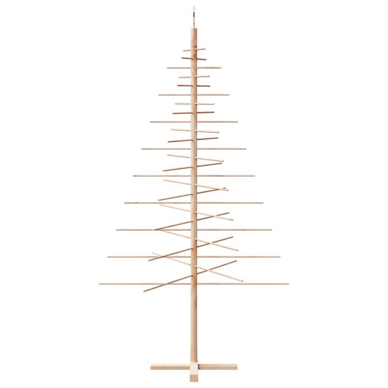 Drewniana choinka do udekorowania, 210 cm, lite drewno sosnowe