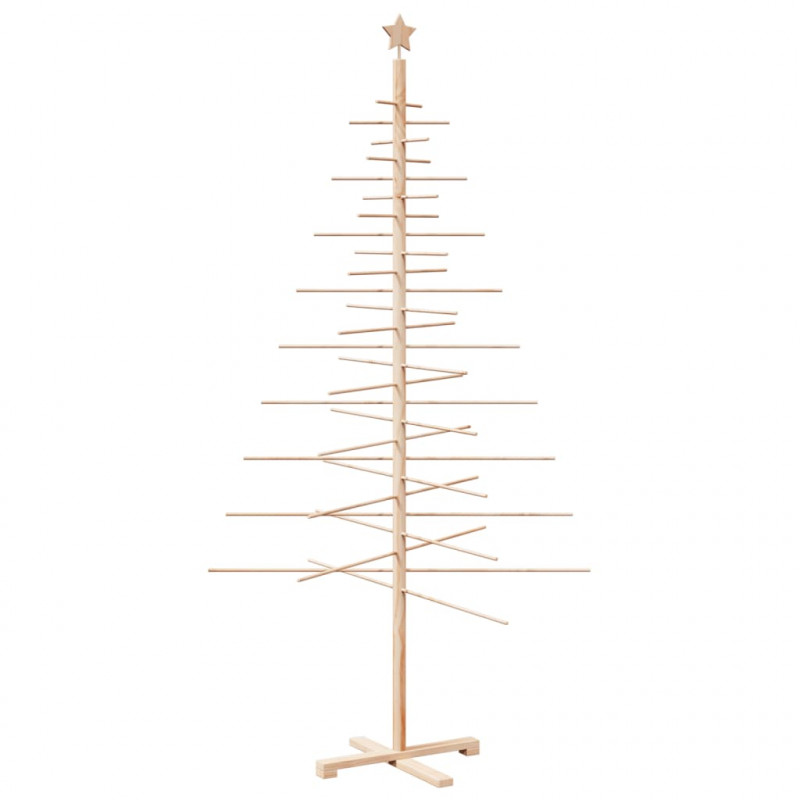 Drewniana choinka do udekorowania, 210 cm, lite drewno sosnowe