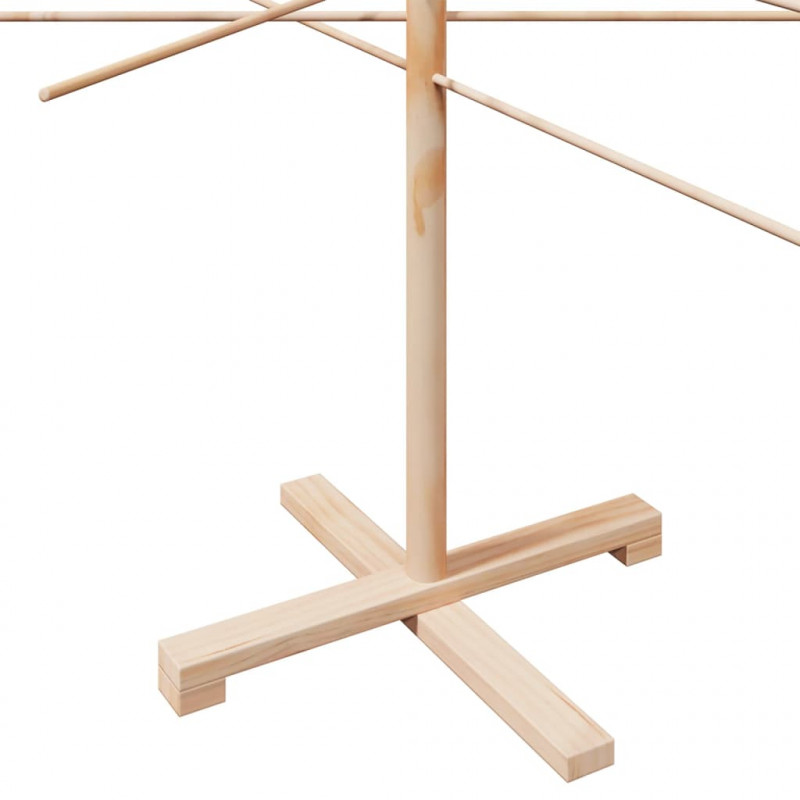 Drewniana choinka do udekorowania, 210 cm, lite drewno sosnowe