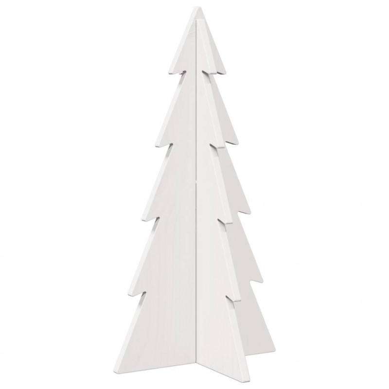 Drewniana choinka do udekorowania, biała, 59,5 cm, sosnowa
