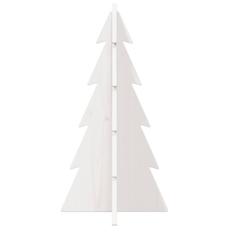 Drewniana choinka do udekorowania, biała, 59,5 cm, sosnowa