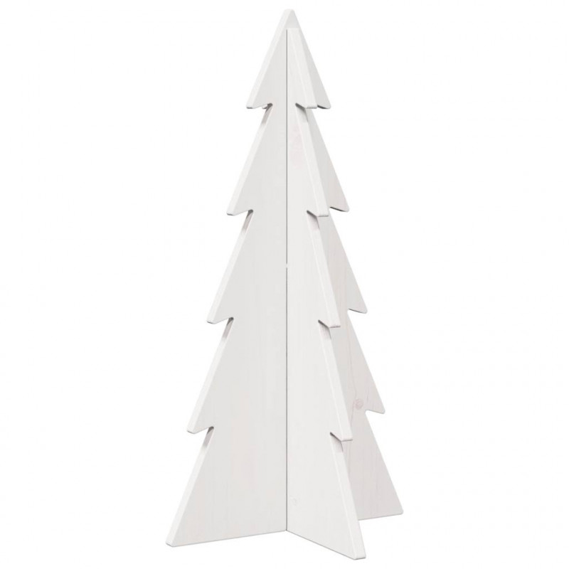Drewniana choinka do udekorowania, biała, 59,5 cm, sosnowa