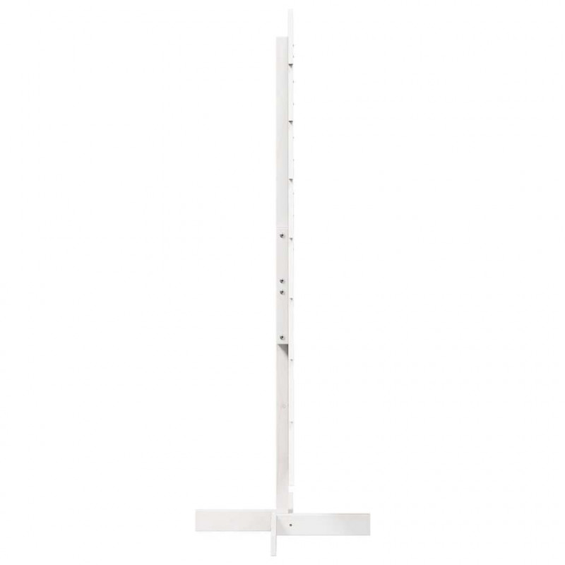 Drewniana choinka do udekorowania, biała, 150 cm, sosnowa