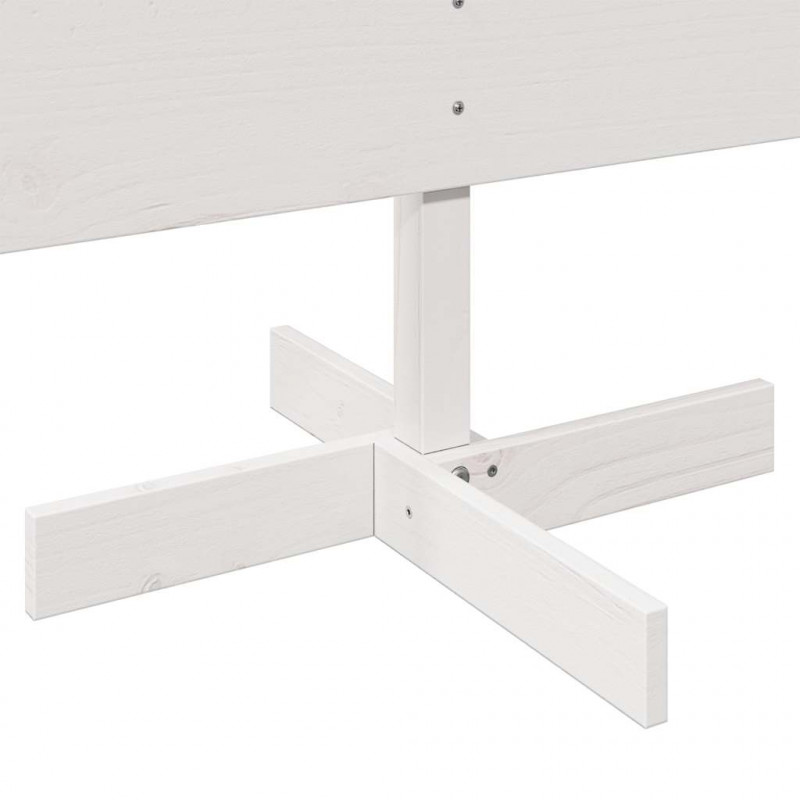 Drewniana choinka do udekorowania, biała, 150 cm, sosnowa