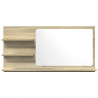 Szafka łazienkowa z lustrem, dąb sonoma, 90x11x45 cm