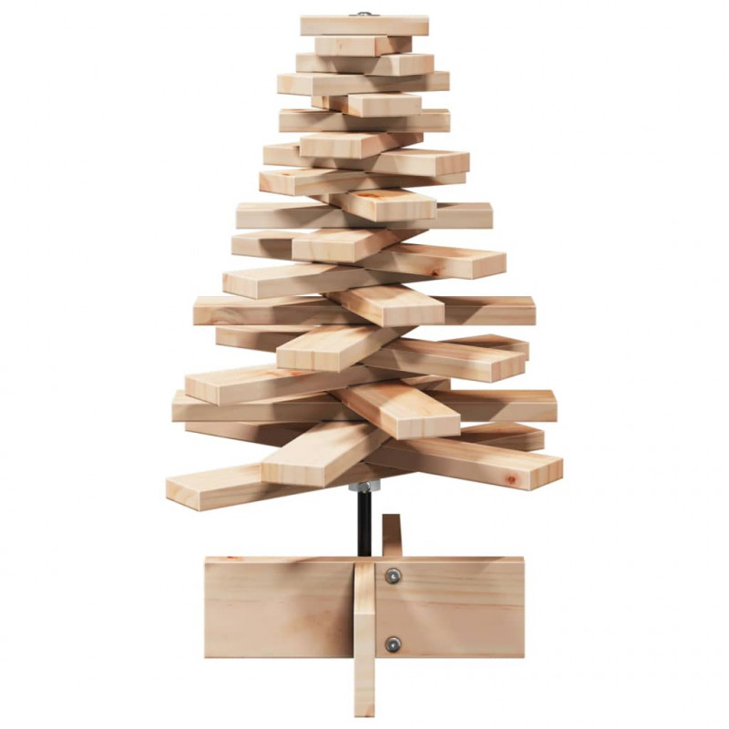 Drewniana choinka do udekorowania, 60 cm, lite drewno sosnowe