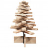 Drewniana choinka do udekorowania, 60 cm, lite drewno sosnowe