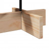 Drewniana choinka do udekorowania, 60 cm, lite drewno sosnowe
