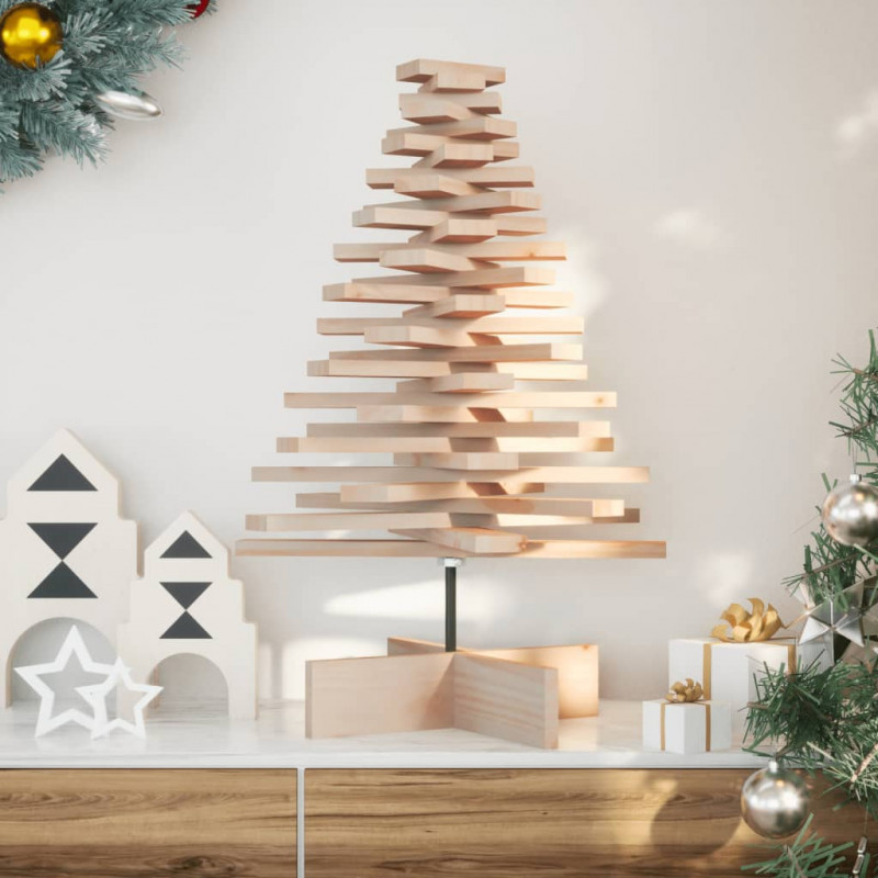 Drewniana choinka do udekorowania, 80 cm, lite drewno sosnowe