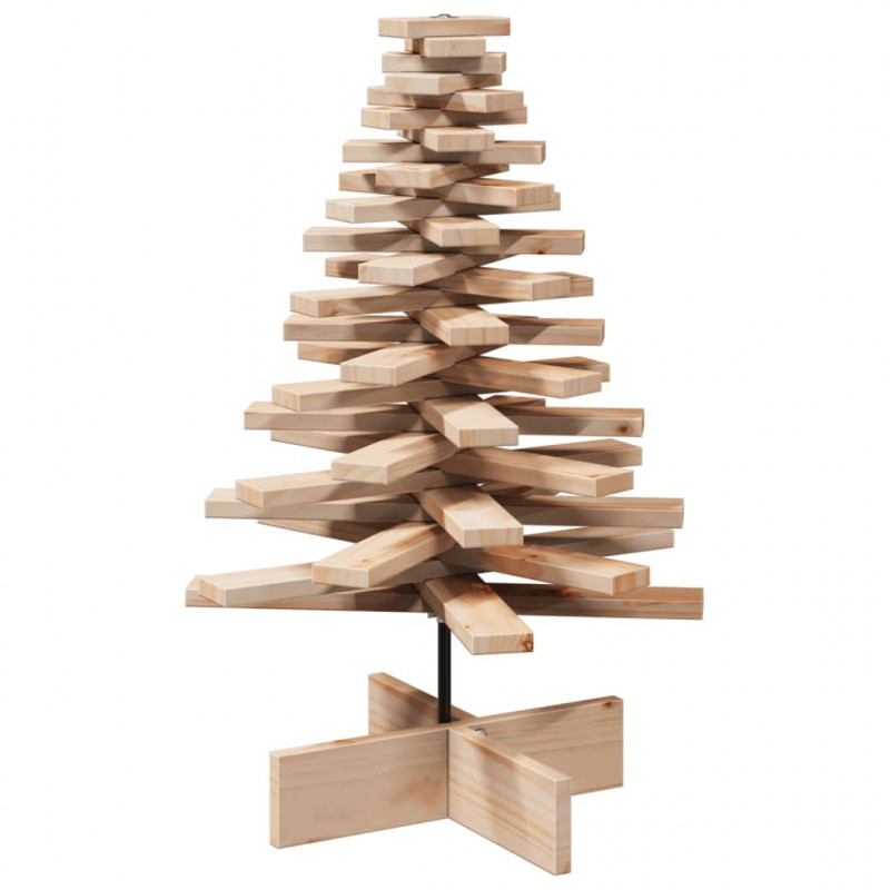 Drewniana choinka do udekorowania, 80 cm, lite drewno sosnowe