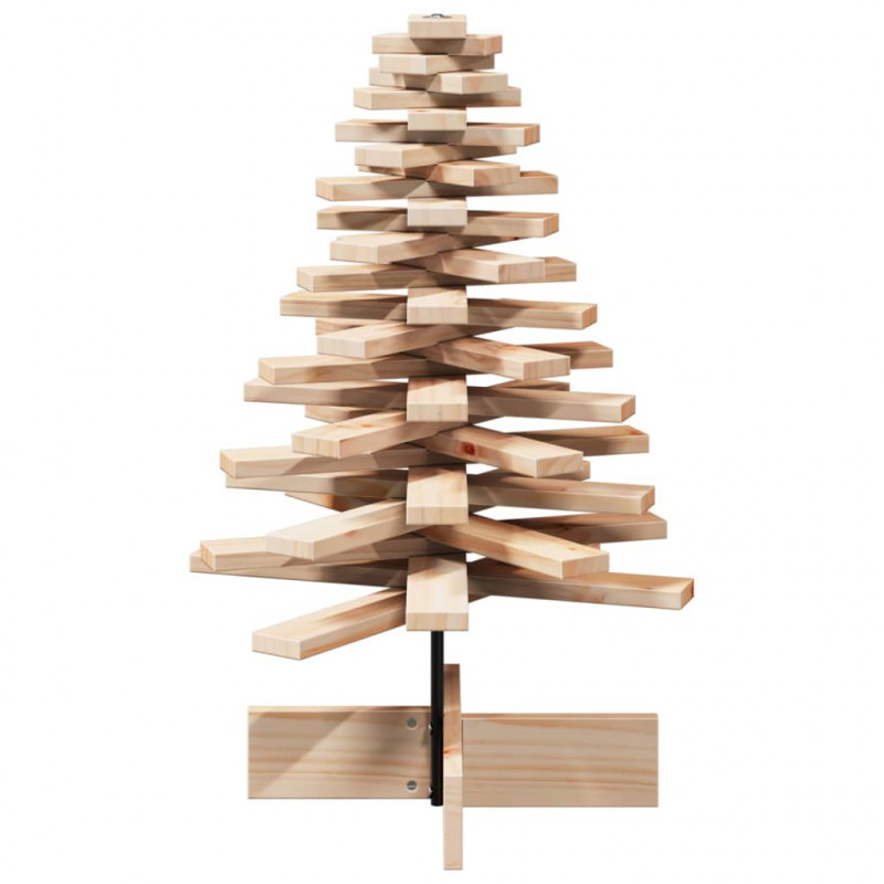 Drewniana choinka do udekorowania, 80 cm, lite drewno sosnowe