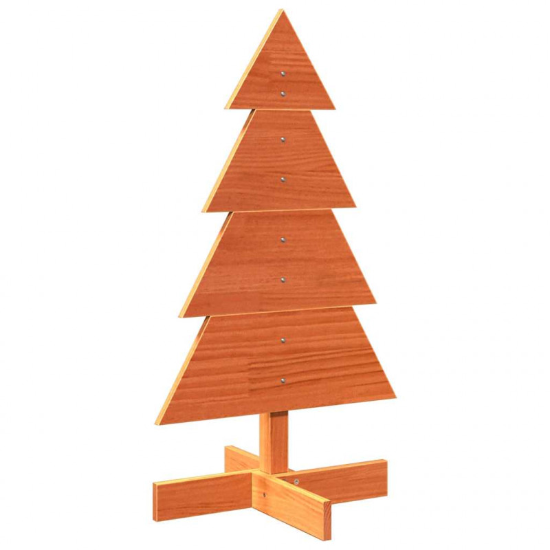 Drewniana choinka do udekorowania, brązowa, 80 cm, sosnowa