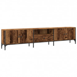 Szafka pod TV, z szufladą, stare drewno, 200x25x44 cm
