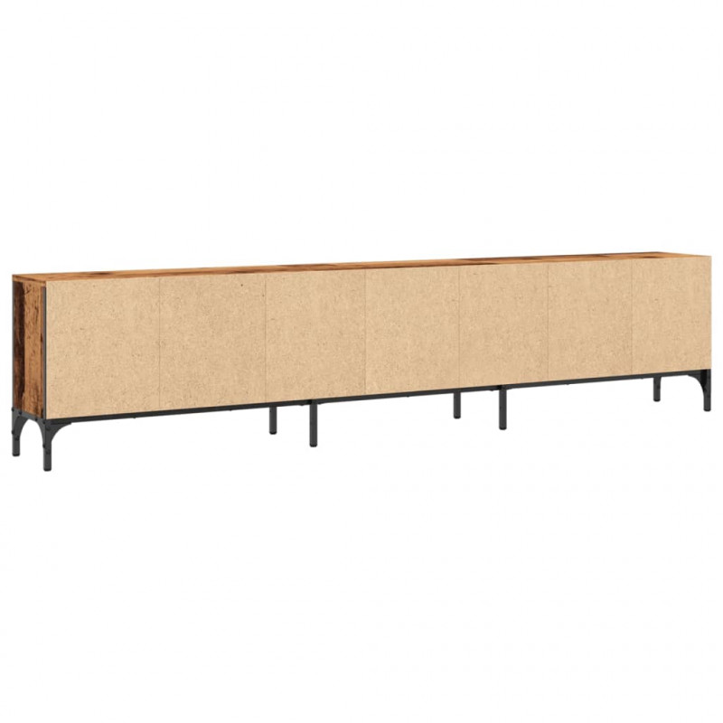 Szafka pod TV, z szufladą, stare drewno, 200x25x44 cm