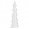 Drewniana choinka do udekorowania, biała, 112 cm, sosnowa
