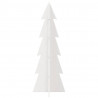 Drewniana choinka do udekorowania, biała, 112 cm, sosnowa