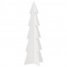 Drewniana choinka do udekorowania, biała, 112 cm, sosnowa