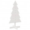 Drewniana choinka do udekorowania, biała, 100 cm, sosnowa