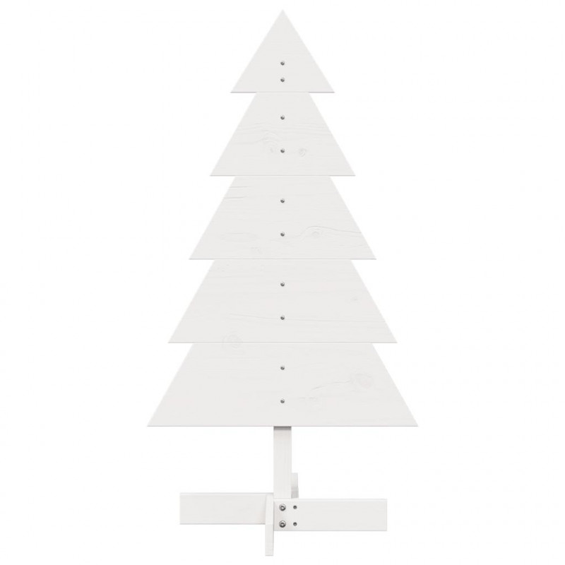 Drewniana choinka do udekorowania, biała, 100 cm, sosnowa