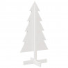 Drewniana choinka do udekorowania, biała, 100 cm, sosnowa