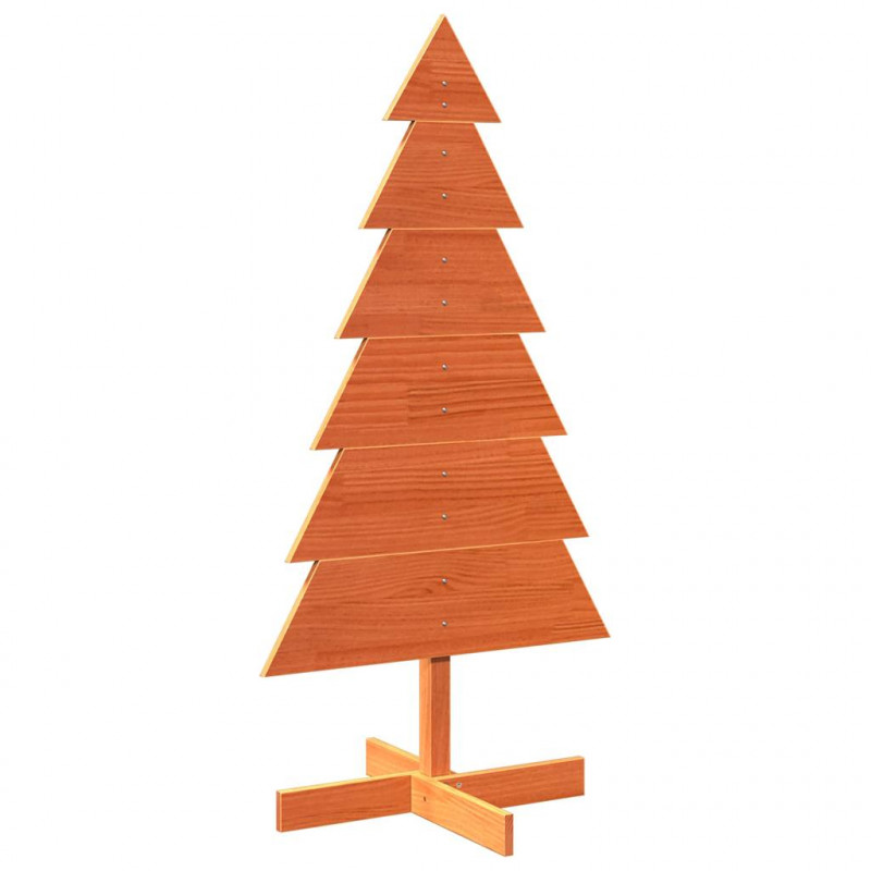 Drewniana choinka do udekorowania, woskowy brąz, 120 cm, sosna