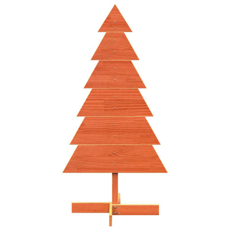 Drewniana choinka do udekorowania, woskowy brąz, 120 cm, sosna