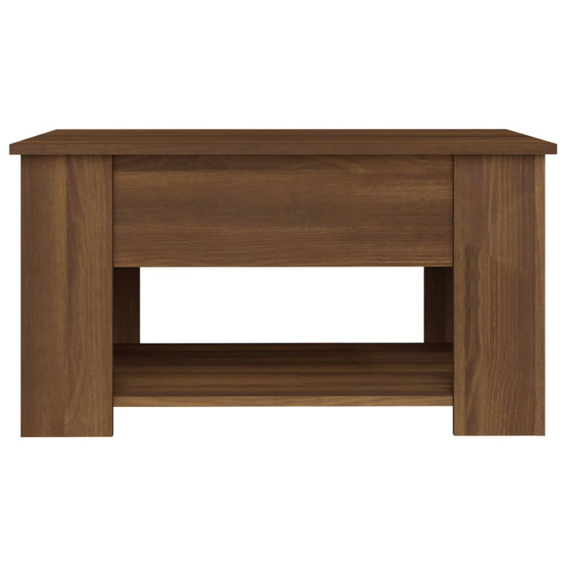 Stolik kawowy, brązowy dąb, 79x49x41, materiał drewnopochodny