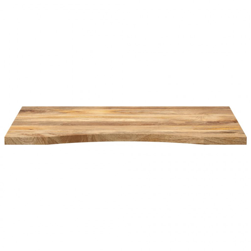 Blat biurka, z wycięciem, 90x50x2,5 cm, surowe drewno mango