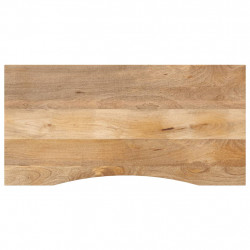 Blat biurka, z wycięciem, 120x60x2,5 cm, surowe drewno mango