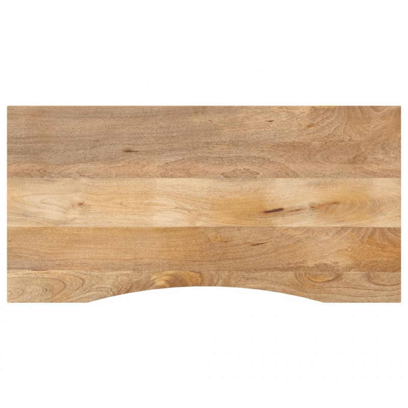 Blat biurka, z wycięciem, 120x60x2,5 cm, surowe drewno mango