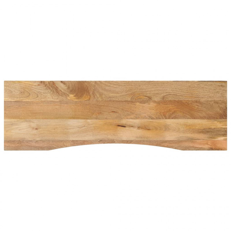 Blat biurka, z wycięciem, 160x50x2,5 cm, surowe drewno mango