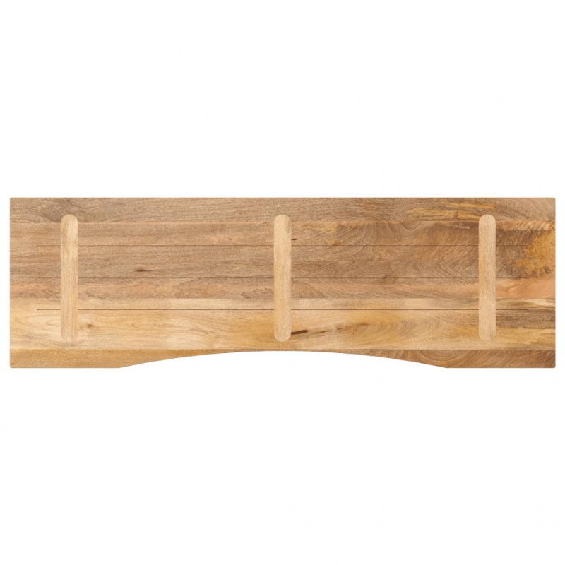 Blat biurka, z wycięciem, 160x50x2,5 cm, surowe drewno mango