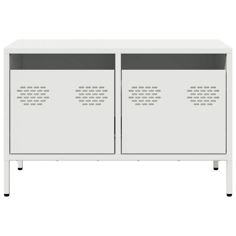 Szafka RTV, biała, 68x39x43,5 cm, stal walcowana na zimno