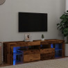 Szafka pod TV z oświetleniem LED, stare drewno, 140x36,5x40 cm
