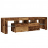 Szafka pod TV z oświetleniem LED, stare drewno, 140x36,5x40 cm