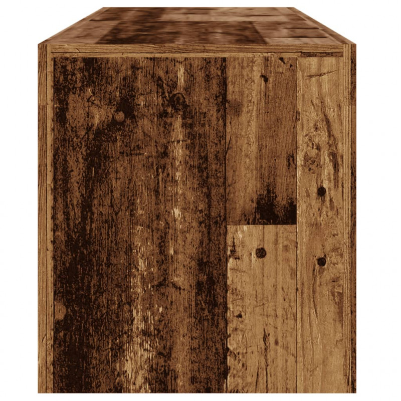 Szafka pod TV z oświetleniem LED, stare drewno, 140x36,5x40 cm