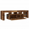 Szafka pod TV z oświetleniem LED, stare drewno, 140x36,5x40 cm