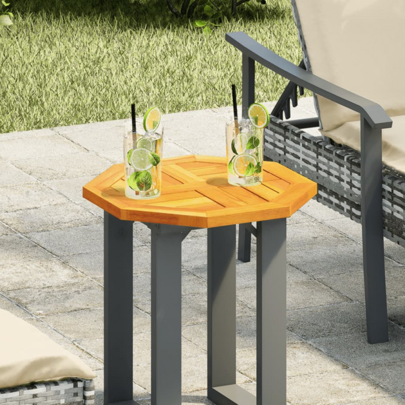 Blat do stolika, 40x40x2 cm, ośmiokątny, lite drewno akacjowe