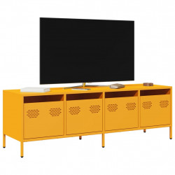 Szafka RTV, żółta, 135x39x43,5 cm, stal walcowana na zimno