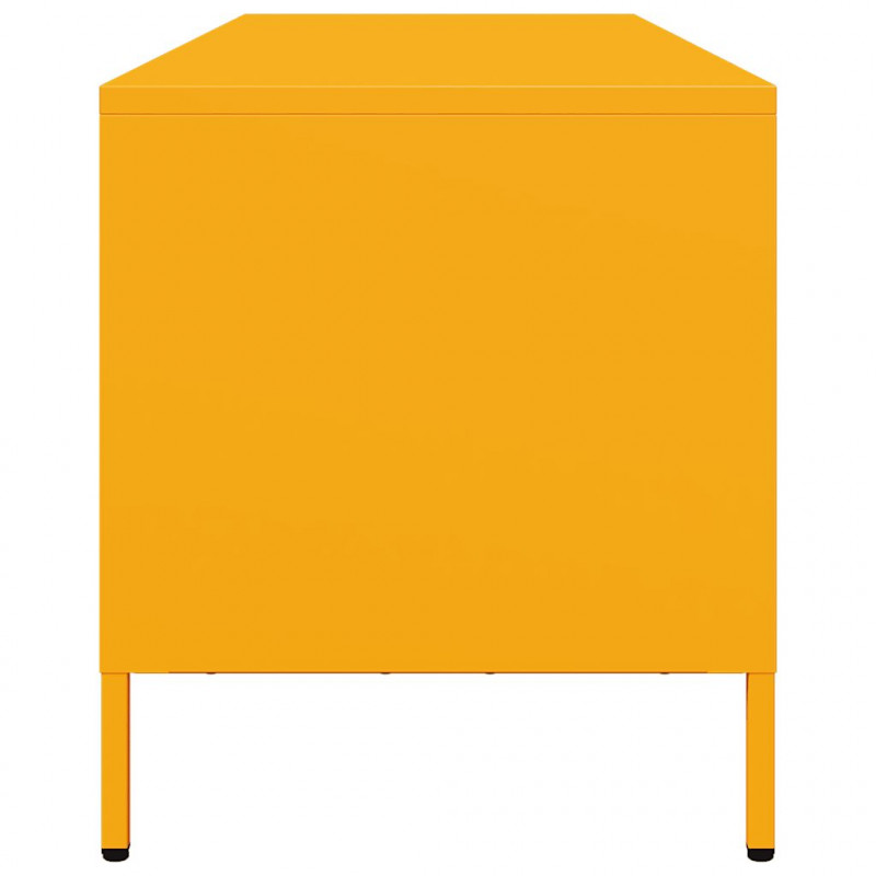 Szafka RTV, żółta, 135x39x43,5 cm, stal walcowana na zimno