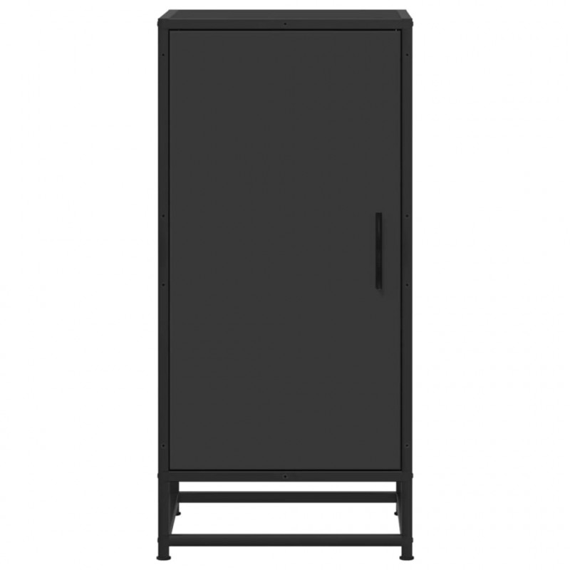 Szafka, czarna, 35,5x35x76 cm, materiał drewnopochodny i metal