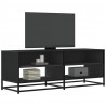 Szafka pod TV, czarna, 120,5x40x46 cm, materiał drewnopochodny