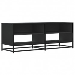 Szafka pod TV, czarna, 120,5x40x46 cm, materiał drewnopochodny